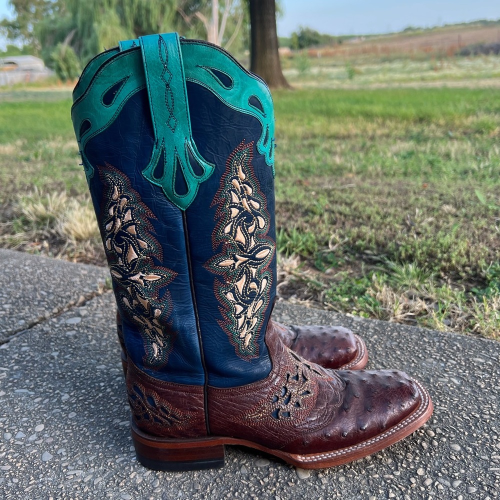 Ostrich Lucchese Cowboy Boots size 7